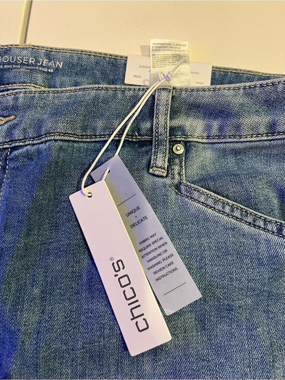 Chicos trouser jeans wide leg high rise size 20 - Picture 7 of 11